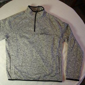 black and white zip collar sweater